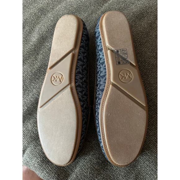 Michael Kors Juliette Moc Loafers Dark Denim Logo Size 10 NWT - Picture 8 of 9